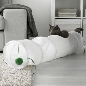 IKEA Cat Play Tunnel White & Green
